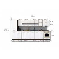 Bucatarie MARINA NEW 350 B Wenge / Decor K352